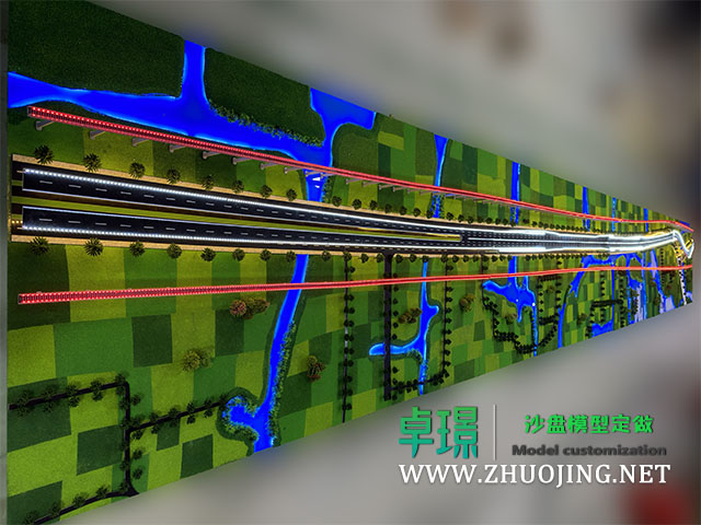 高速公路高架桥梁沙盘模型视频